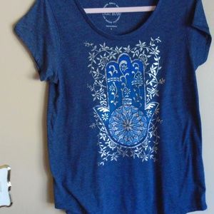 Women's Lucky Brand graphic T-Shirt, Denim Blue